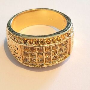 18K GF MAN'S RING, SIZE 14